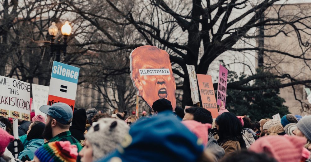 People demonstrating